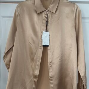 Lilysilk Spread Color Silk Shirt. NWT. Size M.